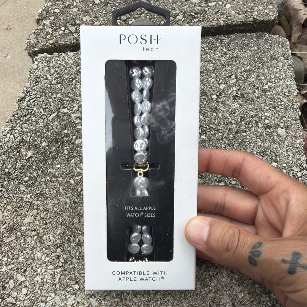 Posh Tech Ivory Resin Apple Watch Band PT - Eloise Pearl
